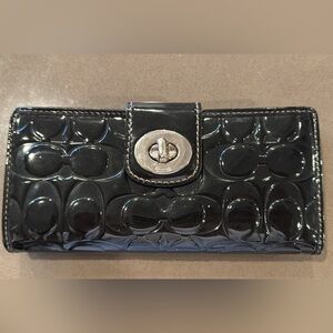 Patent leather Coach wallet